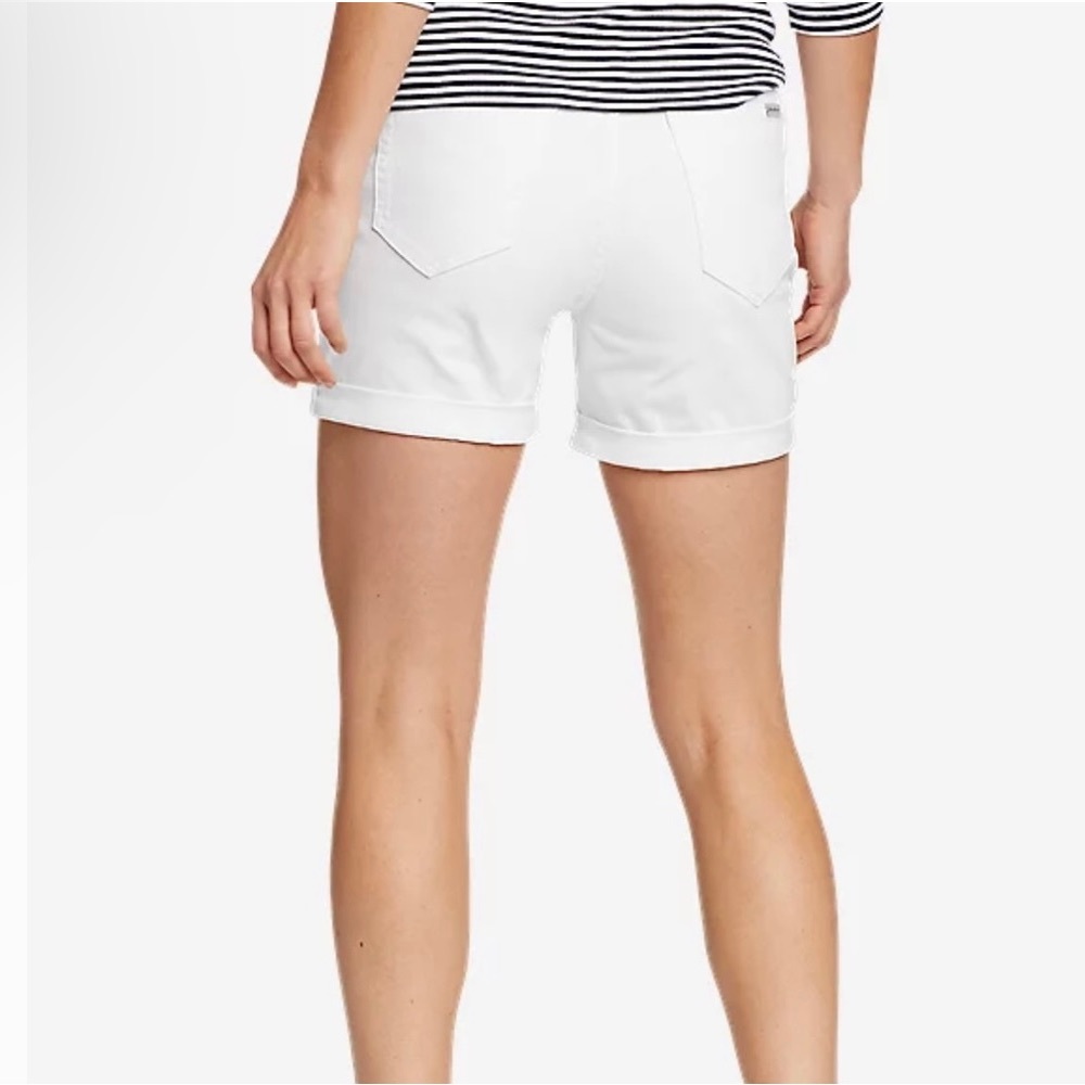 Eddie Bauer Boyfriend Rolled Up White Jean Shorts - Picture 4 of 13